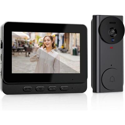 OEM Wireless Doorbell With Camera, 4.3" 1080p Ips Screen, 170° Wireless Video Intercom, Wifi, Two-way Audio, Ip65 Waterproof OEM Wireless Doorbell With Camera, 4.3" 1080p Ips Screen, 170° Wireless Video Intercom, Wifi, Two-way Audio, Ip65 Waterproof