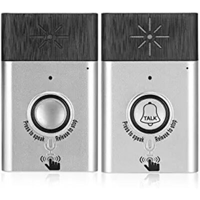 TEHTUY Portable Wireless Voice Intercom, Two-Way Talk, Indoor Doorbell, Home Security System for Indoor/Outdoor Intercom TEHTUY Portable Wireless Voice Intercom, Two-Way Talk, Indoor Doorbell, Home Security System for Indoor/Outdoor Intercom
