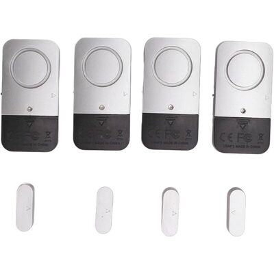 Tinor - Security Door Alarm, 120DB Window Door Alarm 4 Sets for Hotel Tinor - Security Door Alarm, 120DB Window Door Alarm 4 Sets for Hotel