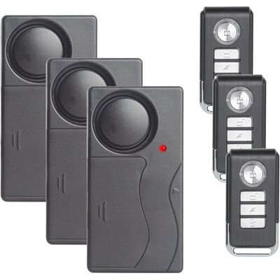 Neptune Set of 3 anti-theft motion detectors, 110 dB – High sensitivity – Adjustable security system for doors, windows, bicycles, motorcycles and houses Neptune Set of 3 anti-theft motion detectors, 110 dB – High sensitivity – Adjustable security system for doors, windows, bicycles, motorcycles and houses