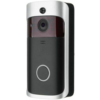 DEWDAT Smart visual doorbell wifi wireless high definition video intercom doorbell neutral black and silver standard DEWDAT Smart visual doorbell wifi wireless high definition video intercom doorbell neutral black and silver standard