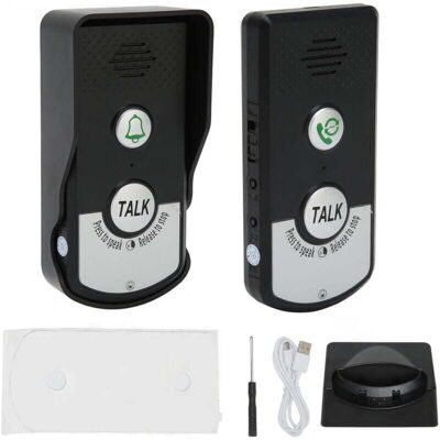 LIIYIELA Timbre con voice intercom (2 units), 1000 m USB charging, intelligent wireless remote control, waterproof, for home and office - ANPVIZ LIIYIELA Timbre con voice intercom (2 units), 1000 m USB charging, intelligent wireless remote control, waterproof, for home and office - ANPVIZ