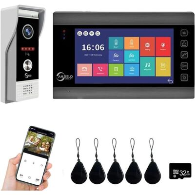 GOTRAYS Video Intercom System, WiFi Video Doorbell Camera with 7' Monitor, Wired Doorbell, 1080P Camera, Supports Swipe Card Entry and Motion Detection, Audio GOTRAYS Video Intercom System, WiFi Video Doorbell Camera with 7' Monitor, Wired Doorbell, 1080P Camera, Supports Swipe Card Entry and Motion Detection, Audio