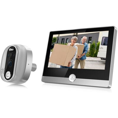 GROOFOO WiFi Video Doorbell for Apartment 2.4GHz Peephole Camera 4.3-inch IPS Display Tuya APP 1080P Visible Night Vision Peephole Camera Motion Detection GROOFOO WiFi Video Doorbell for Apartment 2.4GHz Peephole Camera 4.3-inch IPS Display Tuya APP 1080P Visible Night Vision Peephole Camera Motion Detection