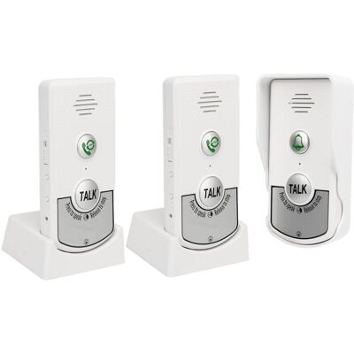 GOTRAYS Wireless Doorbell, 1000 Meters Waterproof Doorbell Electronic Chime, Wireless Intercom Doorbell, Rechargeable Smart Electronic Chimes, 2 Receivers GOTRAYS Wireless Doorbell, 1000 Meters Waterproof Doorbell Electronic Chime, Wireless Intercom Doorbell, Rechargeable Smart Electronic Chimes, 2 Receivers