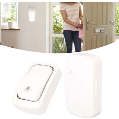 MCBOSON Wireless Doorbell ABS Voice Intercom No Hole for Home and Room EU Plug 100-230V--Trimec MCBOSON Wireless Doorbell ABS Voice Intercom No Hole for Home and Room EU Plug 100-230V--Trimec