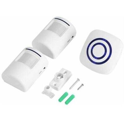 MUMU Wireless Doorbell, Motion Detector, Electric Door Chime, 38 Melodies, Security Alarm with Transmitter and Receiver for Home Office, Hotel, Shop (2+1 MUMU Wireless Doorbell, Motion Detector, Electric Door Chime, 38 Melodies, Security Alarm with Transmitter and Receiver for Home Office, Hotel, Shop (2+1