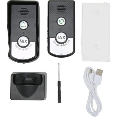 SNQ Wireless Intercom, IP54 Waterproof Two-Way Wireless Intercom System, 1000M Long Range Wireless Doorbell, Intercom System, Black SNQ Wireless Intercom, IP54 Waterproof Two-Way Wireless Intercom System, 1000M Long Range Wireless Doorbell, Intercom System, Black