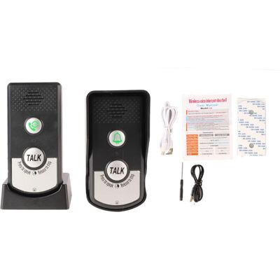 TEHTUY Wireless long-range voice intercom doorbell with 3 adjustable volume and sound levels. TEHTUY Wireless long-range voice intercom doorbell with 3 adjustable volume and sound levels.