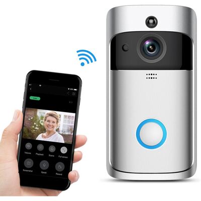 Muff - Wireless WiFi Video Doorbell Camera, Home Monitoring Infrared Night Vision for iOS and Android (Silver) Muff - Wireless WiFi Video Doorbell Camera, Home Monitoring Infrared Night Vision for iOS and Android (Silver)