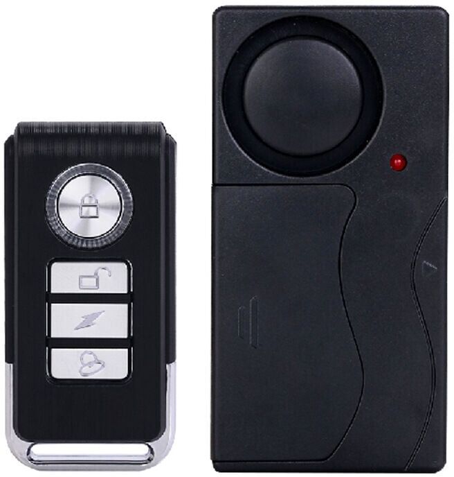IKODM 105dB Anti-Theft Bike Motorcycle Alarm, Wireless Security Vibration Motion Sensor Alarm with Remote Control for Bike Car Vehicles Door Window