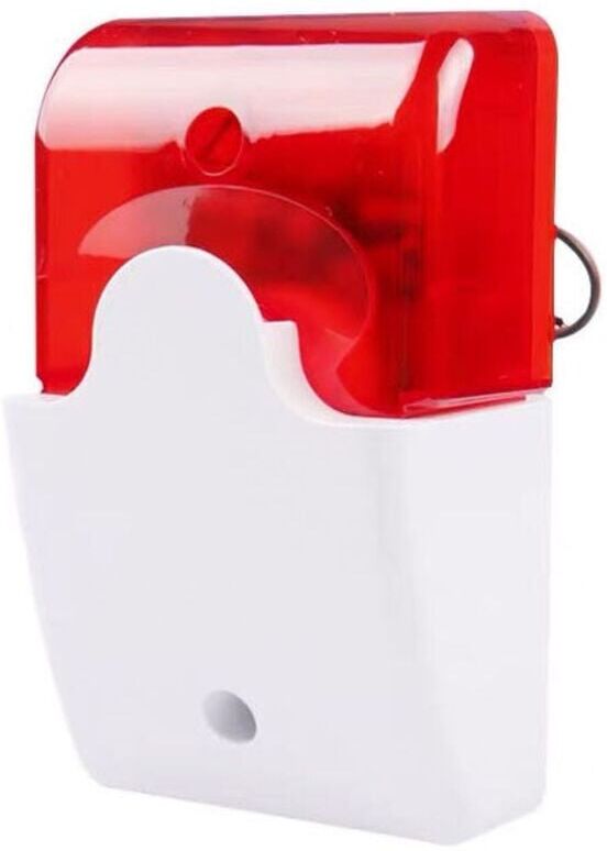 Ccykxa - 2PCS Wired Strobe Siren dc 12V Sound Alarm Red Light Sound Siren Home Security Alarm System