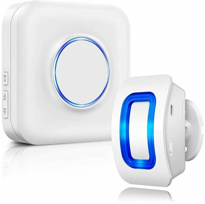 DEWDAT Motion Detector Alarm Wireless Security Alarm System 110 DB Infrared Motion Sensor Anti-theft Indoor 150M Wireless Doorbell for Home, RV, Garage,