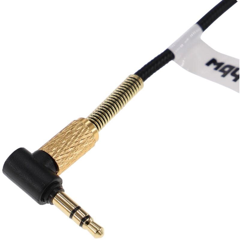 Vhbw - Audio aux Cable compatible with akg K240 Studio Headphones - Audio Cable, 3.5 mm Jack to 6.3 mm, 1.2 m Black