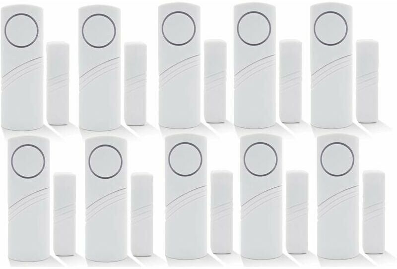DEWDAT Wireless Home Security Alarm System diy Kit - Magnetic Sensor - Guardian Protector - Window Glass Vibration Security Burglar Alarm for Homes, Cars,