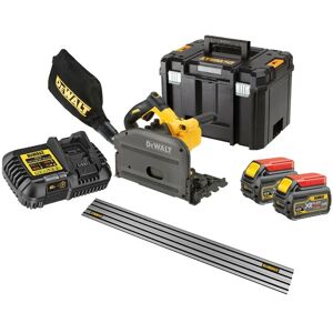 DCS520T2 54v xr flexvolt Cordless Plunge Saw 165mm -2x 6.0ah + Guide Rail - Dewalt