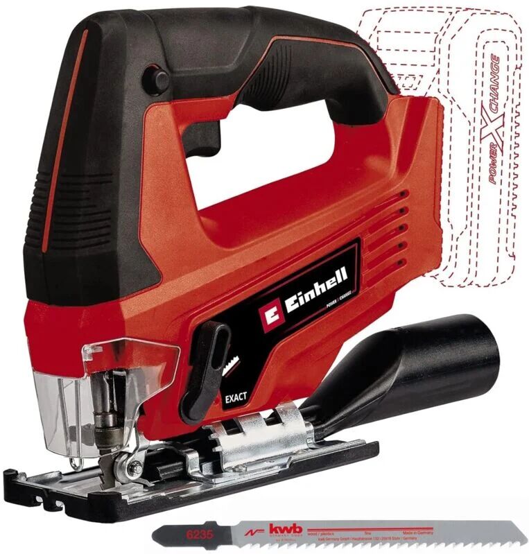 Einhell Power X-Change Cordless Jig Saw TC-JS 18 Li + KWB Blade - Body Only Tool