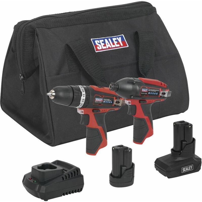 2 x 12V SV12 Series Cordless Power Tool Combo Kit CP1200COMBO6 - Sealey