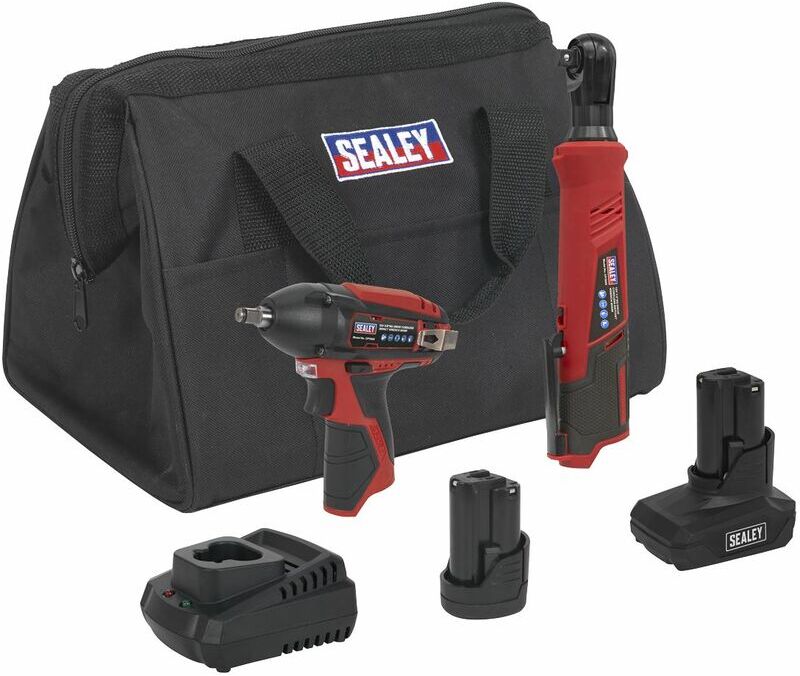 2 x 12V SV12 Series Cordless Power Tool Combo Kit CP1200COMBO8 - Sealey