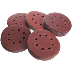 MAEREX 100Pcs 5'' 125 mm Sanding Discs each 20 x 60/80/100/120/240 Grit 8 holes Orbital Sander Hook & Loop Pad sandpaper for eccentric sander