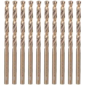 LANGRAY 10pcs High Speed Steel hss Twist Drill Bits Drilling Tool for Stainless Steel Iron Plate Wood Plastic Aluminum(6.0mm)