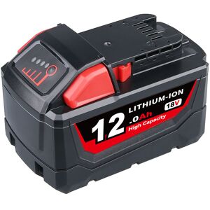 PDSTATION 12Ah 18V For Milwaukee M18 High Capacity Li-ion Battery 48-11-1890 48-11-1860 48-11-1812 M18 HD18CS0, M18BMT, HD18AG0, M18FID2, M18ONEFHIWF12-0,