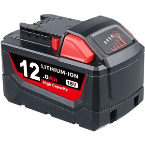 PDSTATION 18V 12AH for Milwaukee M18 fuel 48-11-1812 xc Lithium-Ion High Output Battery 48-11-1850 48-11-1815 48-11-1890 48-11-1865 48-11-1852 48-11-1840