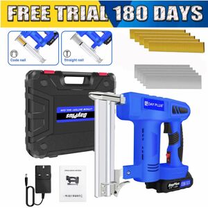 Day Plus - 2 in 1 Nail Gun & Staple Gun Cordless Electric Heavy Duty Stapler Nailer 1750W