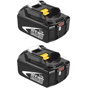 Teetok - 2x 7.0A Battery 18V lxt Li-ion Battery BL1850 BL1830 with led --Compatible with Makita Cordless Tool