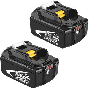 TEETOK 2x 7.0Ah Battery BL1850 18V Li-Ion lxt Lithium-Ion Battery BL1850B BL1830 w/LED -Compatible with Makita Cordless Tool