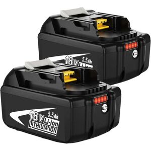 TEETOK 2X 18V Battery 7.0Ah BL1830 BL1850 BL1860 for lxt Cordless Tools with LED,-Compatible with Makita Cordless Tool