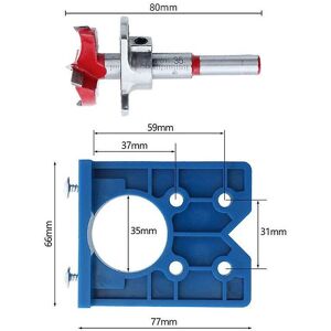 35mm Hinge Jig Drill Bits Sets Concealed Hinge Drill Bit Locating Guide Drilling Tools for Cabinet Hinges and Mounting Plates - Alwaysh