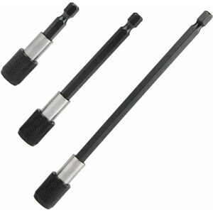 HOOPZI 3Pcs 1/4 Magnetic Screwdriver Bit Holder with 60mm / 100mm / 150mm Hex Shank for Screws, Nuts and other Manual Drill