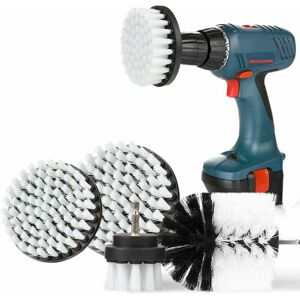 HOOPZI 4-Piece Accessory Brush Drill Set, Cordless Screwdriver Brush Soft Bristles 2 '' / 3.5 '' / 4 '' / 5 '' Cordless Drill Accessory Cleaning Brush Drill