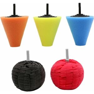 TINOR 5pcs Burnishing Foam Sponge Buffing Side Buffing Pad Ball Wheel Cars