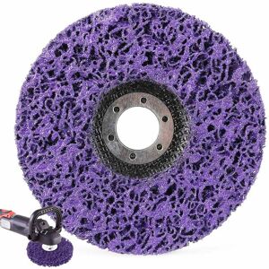 TINOR Cleaning Discs, 125mm Angle Grinder Discs Preliminary Cleaning Disc Poly Strip Wheel Discs for Angle Grinder, 125X 22mm(Purple)