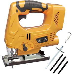 Teetok - Cordless Brushless Jigsaw, 18v xr li-ion, 4-Speed, with 4 Blades ,-45°to + 45° Bevel Cutting,naked - body only,Compatible with DeWALT