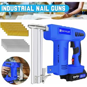 BRIEFNESS Cordless Electric Staple Gun/Stapler/Tacker/Staple & Nail Gun 2-in-1 Battery Set