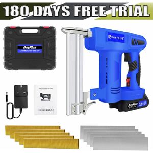 DAY PLUS Cordless Nail Gun Stapler 21v Lithium Ion Battery & Charger Nail & Staple Guns