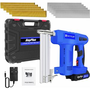 Day Plus - Cordless Nail Gun Stapler with 21v Lithium Ion Battery & Charger Fix Nailer