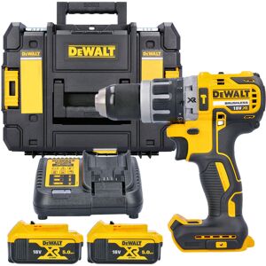 DCD796N 18V xr Brushless Combi Drill With 2 x 5.0Ah Batteries, Charger & DWST1-70703 Case - Dewalt