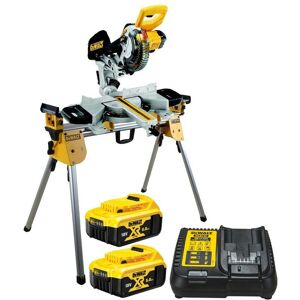 DCS365P2 18v Cordless xps 184mm Mitre Saw, 2 x 5.0ah + DE7033 Leg Stand - Dewalt