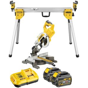 DCS777T2 xr 54v Flexvolt Cordless 216mm Mitre Saw 2 x 6.0ah Batts + Legs - Dewalt