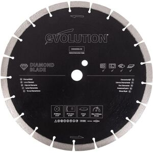 EVOLUTION POWER TOOLS Evolution 300mm Segmented Edge, 22.2mm Bore, Concrete, Stone, Brick Cutting Diamond Blade