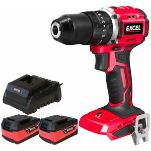 18V Cordless Brushless Combi Drill with 2 x 5.0Ah Battery & Charger - Excel