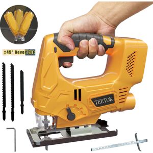 Teetok - Jigsaws,Cordless Brushless Jigsaw,Electric Wood Cutter ,18v xr li-ion, 4-Speed, 4 Blades ,-45°to + 45° Bevel Cutting,Body Only (Not Included