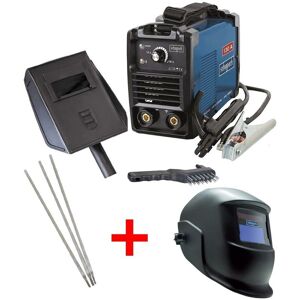 Kit inverter welder 130AMP mma 230V + accessories + welding helmet Scheppach