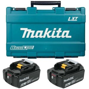 2x Genuine Makita 18V 6.0Ah Li-Ion lxt Battery BL1860 6AH New Star + Carry Case