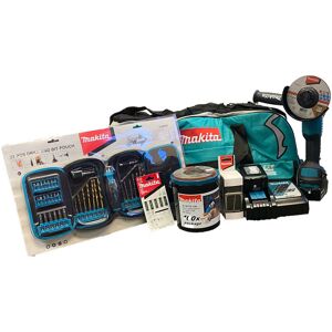 Makita - Combo Drill With Accessories And Angle Grinder