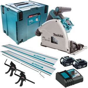 Makita - DSP600TJ 36V Brushless Plunge Saw 2 x 5.0Ah Batteries & Accessories Set